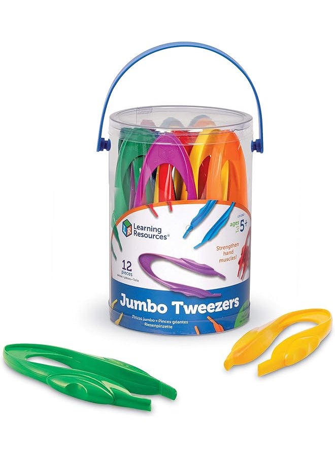 Learning Resources Jumbo Tweezers Sorting And Counting Preschool Science Homeschool Toddler Fine Motor Skill Development Set Of 13 Multi Color Standart  - Image 1