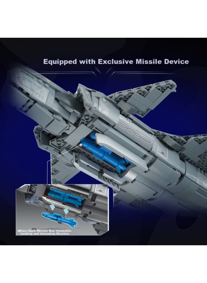 Keeppley Military Building Blocks Enlightening Toy J-20 Stealth Fighter - Camouflage Version - Image 2
