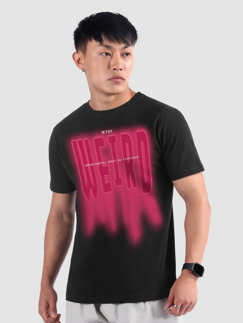 بيونغ تيشيرت نصف كم ابق غريبًا - Image 1