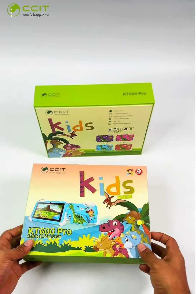 سي سي اي تي تابلت CCIT KT600 Pro، شاشة 7 بوصة، يعمل بنظام أندرويد | ذاكرة وصول عشوائي (RAM) حافظة 4 جيجابايت، وذاكرة قراءة فقط (ROM) 128 جيجابايت | ثماني النواة | وواي فاي | البطارية 3000 مللي أمبير/ساعة | جراب واقي / نظارة ثلاثية الأبعاد / ساعه صغيره للأطفال / ألعاب اطفال - لون أحمر - Image 4