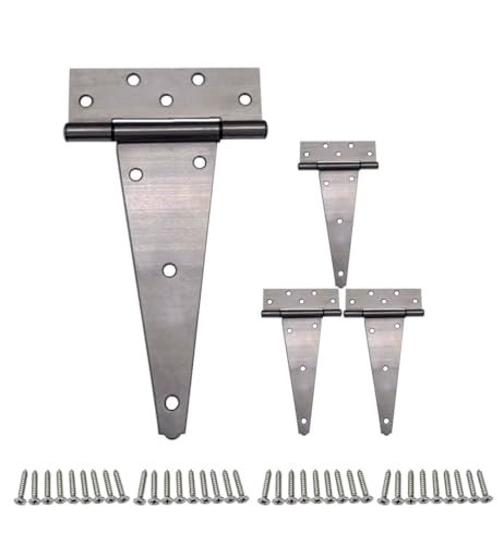 QCAA Stainless Steel Extra Heavy Tee Hinge 10 Polished Stainless Steel 4 Pack Made in Taiwan - Image 1