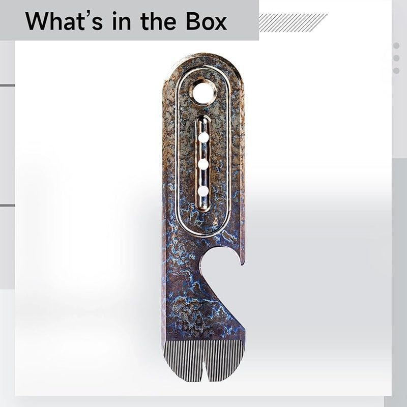 Titanium Alloy Portable Pry Bar Keychain Tool With Retractable Bottle Opener For Outdoor Use - Image 1