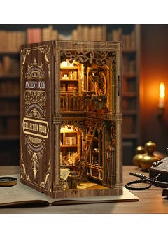 CALL PLAY Antique Book Nook DIY Kit - Wooden Bookshelf Insert Model for Adults & Teens, 3D Puzzle Bookend with Vintage Library Design, Creative Gift for Book Lovers  - Image 2