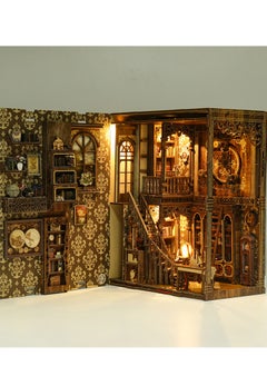 CALL PLAY Antique Book Nook DIY Kit - Wooden Bookshelf Insert Model for Adults & Teens, 3D Puzzle Bookend with Vintage Library Design, Creative Gift for Book Lovers  - Image 4