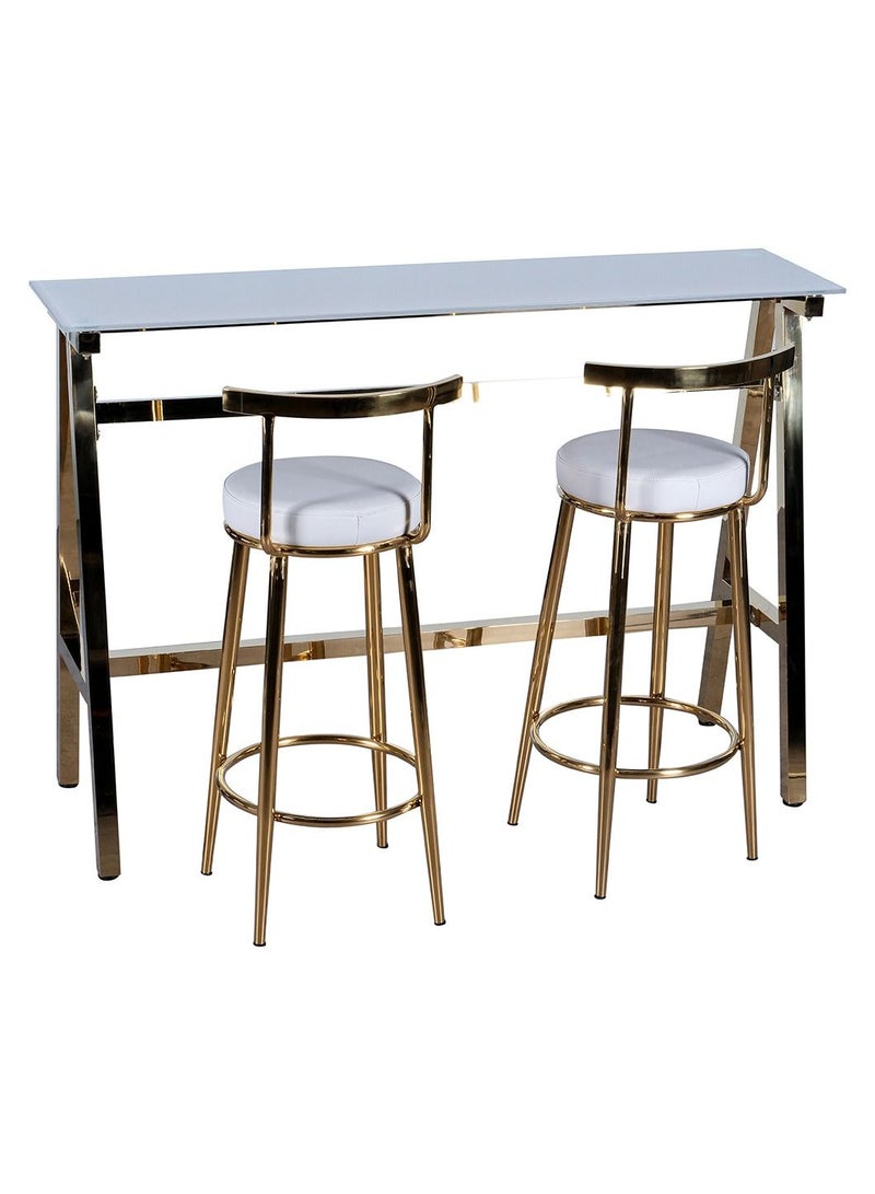 HUIMEI Bar-02-03 Bar Table Chair Set Golden  - Image 1