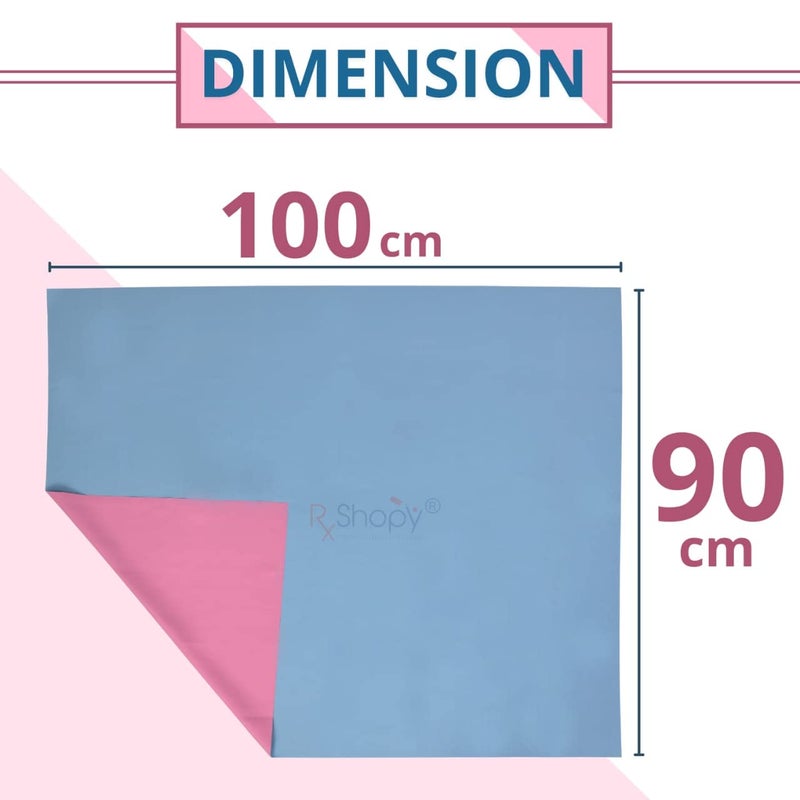 RXSHOPY RXSHOPY Waterproof Dry Rubber Bed Sheet CoverToddlerAdult Sleeping Mattress ProtectorUrine NonAbsorbent Reusable Crib Mat 1 Meter 40 x 36 Inches 100 x 90 cm - Image 2