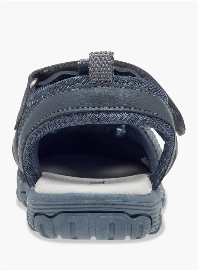 ال بي ال من شو اكسبرس Boys Mesh Detail Sandals with Hook and Loop Closure