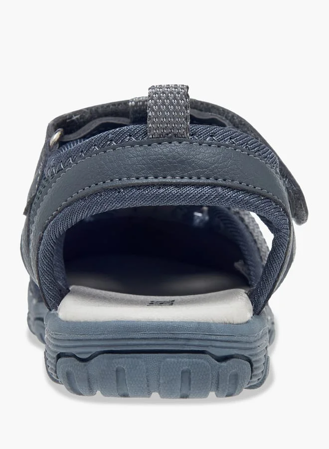 LBL by Shoexpress GREY Mesh Detail Sandals With Hook And Loop Closure for Men | Best Price UAE