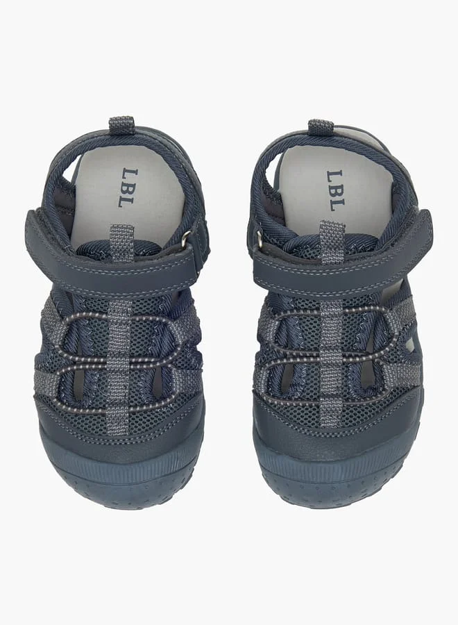 LBL by Shoexpress Mesh Detail Sandals With Hook And Loop Closure