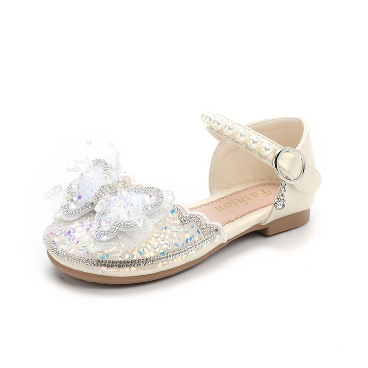 Girls Princess Shoes 2025 Spring New Soft Bottom Crystal Baby Shoes Children'S Performance Princess Shoes - Image 1