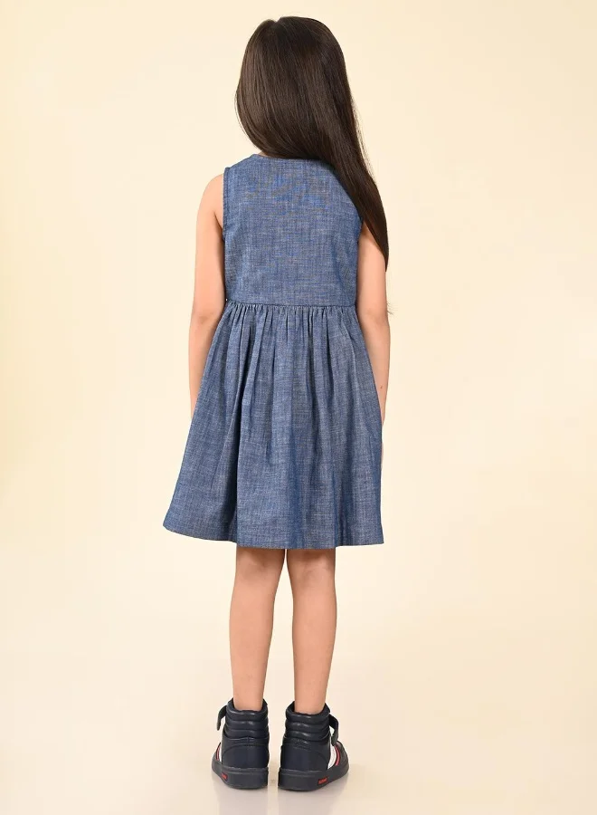 LILPICKS Sleeveless Butterfly Dress