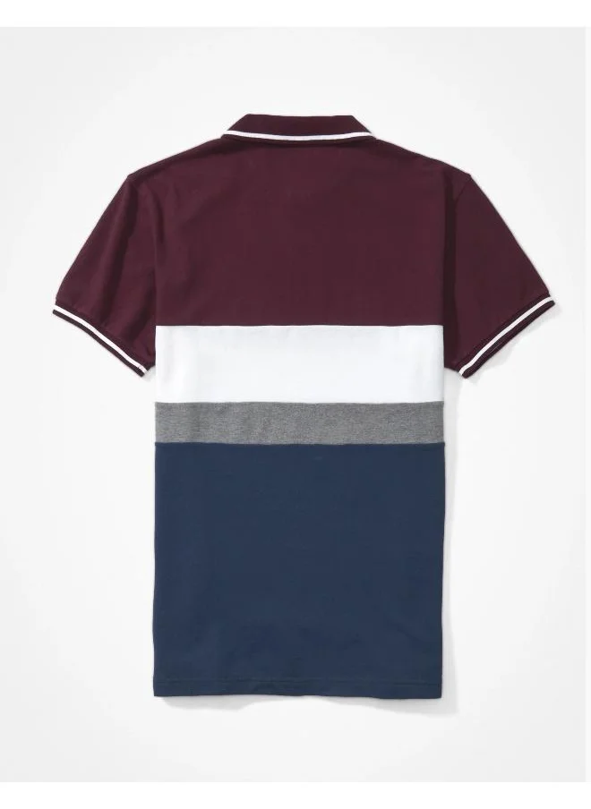 امريكان ايجل Color Block Pique Polo