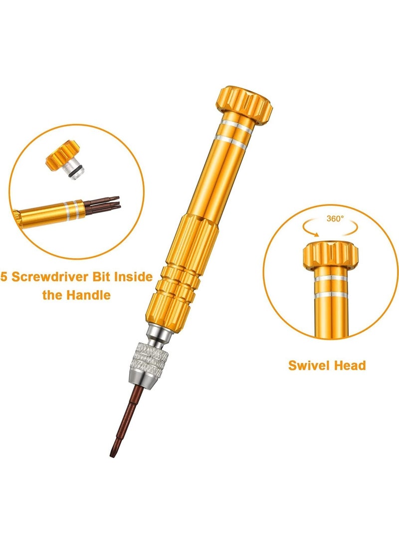 NIBEMINENT 18 Pcs Mini Screwdriver Set, 5-in-1 Multifunctional Slotted and Professional Precision Tiny Set for Eyeglass, Sunglass, Watch, Jewelry, Computer Repair Tool Kit, 3 colors  - Image 4