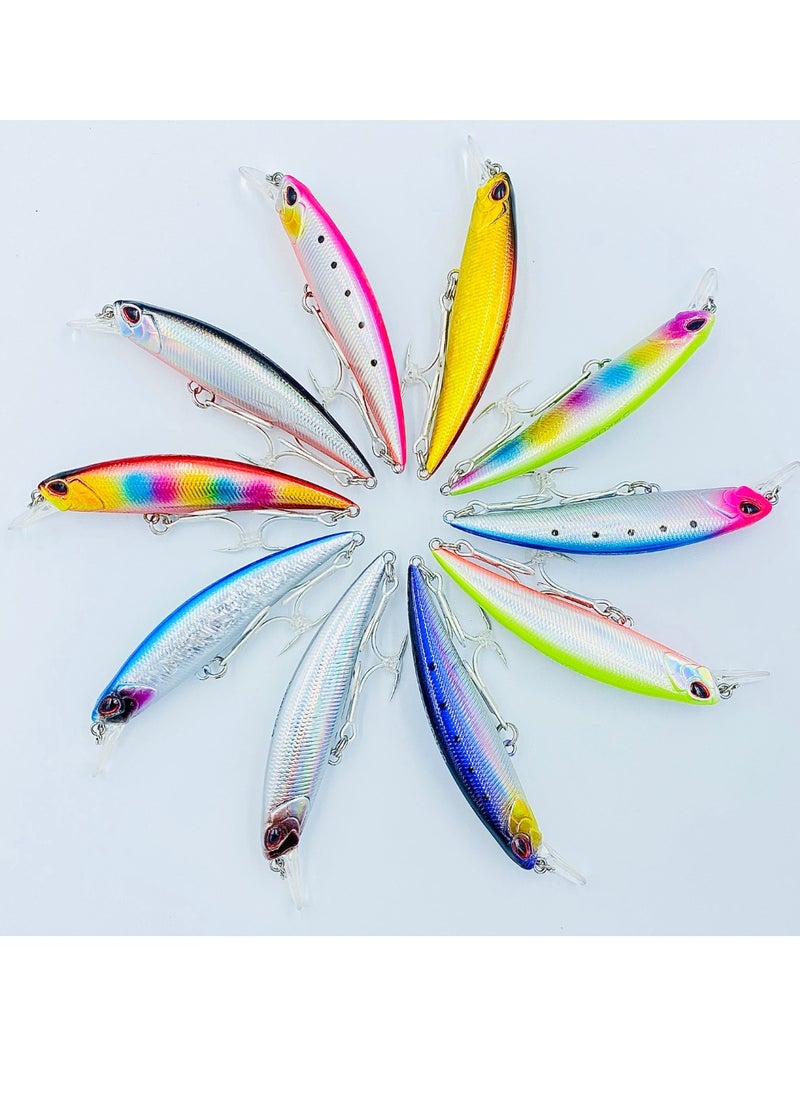 oakura Brute Fishing Lure Bkk Triple Hook - 90Mm Length, 19G Weight, Vibrating Sinking Action, Low Air Resistance Design, 10 Mesmerizing Colors  - Image 3
