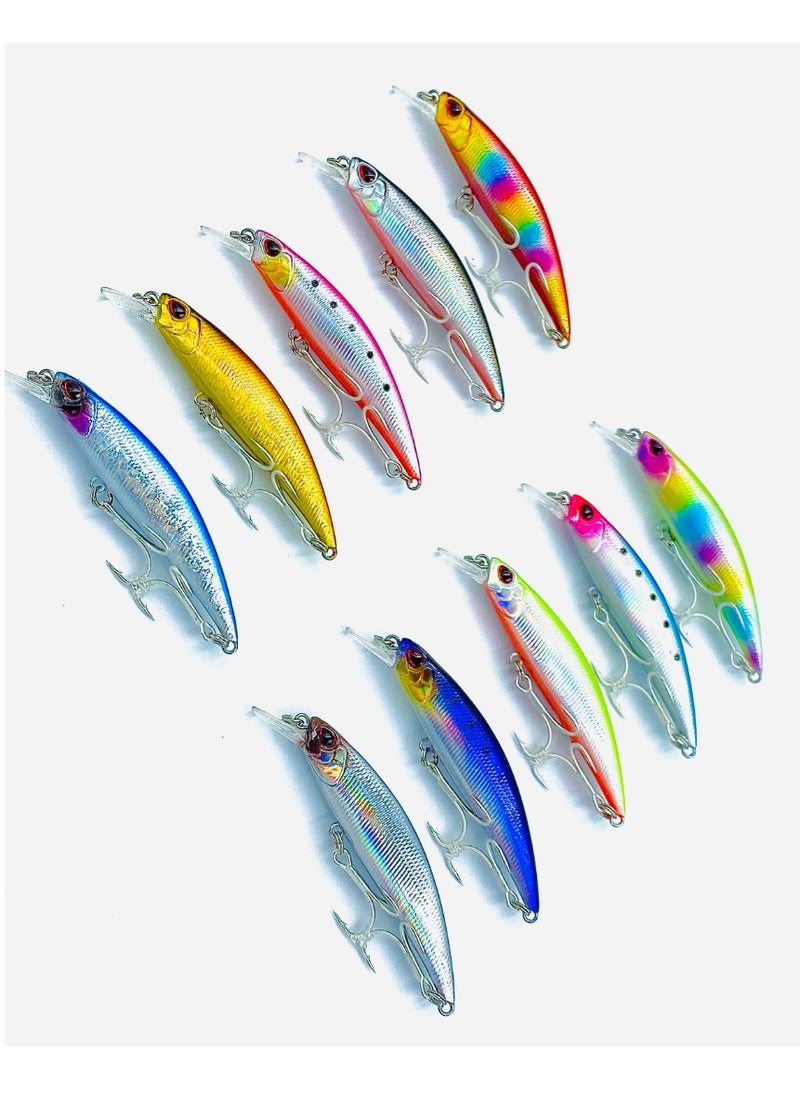oakura Brute Fishing Lure Bkk Triple Hook - 90Mm Length, 19G Weight, Vibrating Sinking Action, Low Air Resistance Design, 10 Mesmerizing Colors  - Image 4