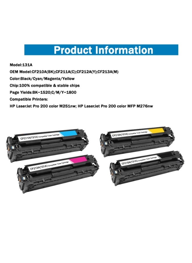 Kalon 131A Compatible Black Toner Cartridge (CF210A) – High Yield Replacement for HP LaserJet Pro 200 M251nw, M276nw Printers Compatible CF210A black toner - Image 4
