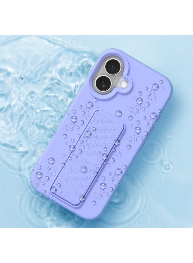 اس-توب جراب لهاتف iPhone 16 Plus مزود بحامل من السيليكون السائل - Image 5