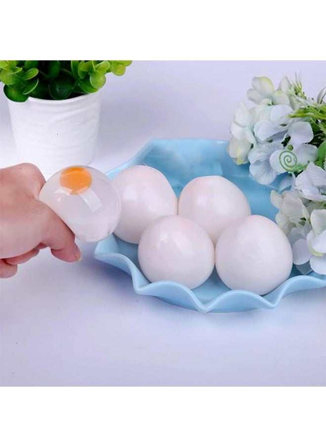 إنايا كرات اسفنجية على شكل بيضة ناعمة من INAAYA Splat Egg Squishy، لعبة كرات اسفنجية لتمرين اليد لتخفيف التوتر للأطفال والكبار، مجموعة من 4 قطع  - Image 1