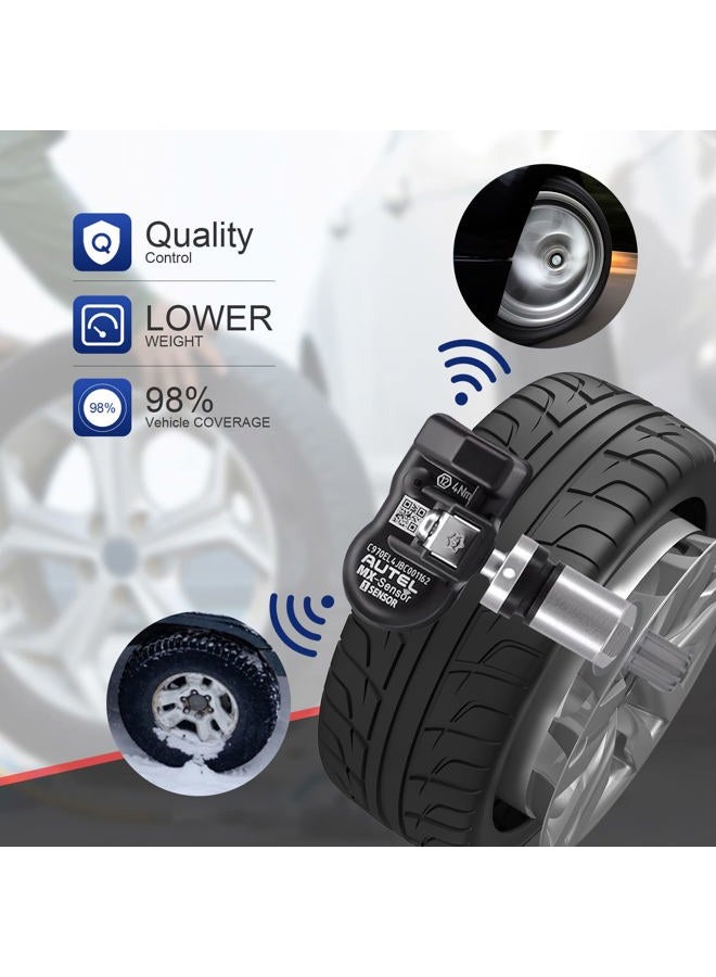 Autel TPMS Sensor MX-Sensor Tire Pressure Sensor 1-Sensor 315MHz +433MHz Dual Frequency Tire Replacement Sensor Universal Programmable TPMS Sensors for Tire Pressure (Press in Metal Valves, 4PCS) - Image 3