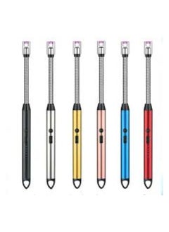 Generic Rechargeable Electric Lighter with Safety Switch, Long Windproof Flameless Electronic Lighter for Candles, Grill, Gas Stove, Kitchen, Camping  - Image 2