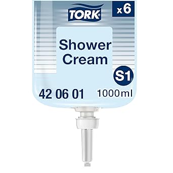 Tork Shower Cream Liquid S1 Unisex Fragrance 6 x 1000ml 420601 - Image 1