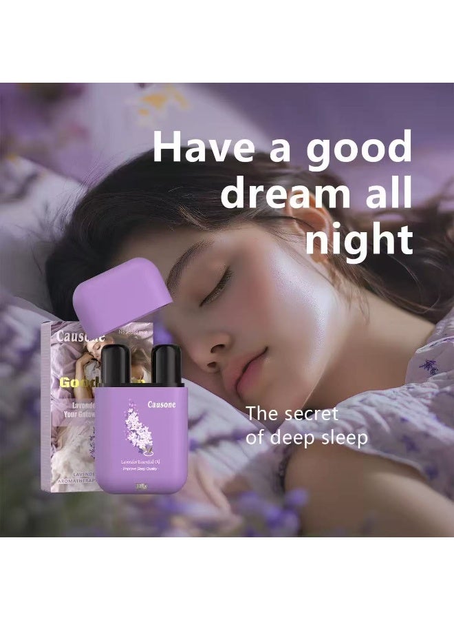 كوزون عصاية استنشاق عطرية شخصية محمولة (١ قطعة) تحتوي على زيت الخزامى الأساسي. تُحسِّن بشكل فعال جودة النوم، وتُخفف التوتر والضغط النفسي. إنها جهاز استنشاق أنفي مهدئ. - Image 1