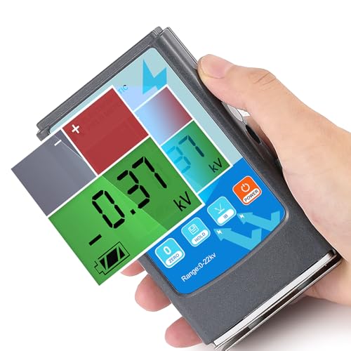 NEWTRY جهاز قياس المجال الكهروستاتيكي الرقمي المحمول NEWTRY 0~20KV جهاز اختبار توازن الأيونات المحمول 0~200V للأقمشة والألياف والسجاد والورق والمطاط - Image 1