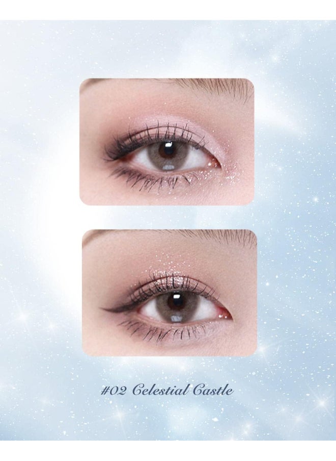 Flower Knows Moonlight Mermaid Five-Color Jewelry Eyeshadow Palette 6.3g 02 Celestial Castle  - Image 2