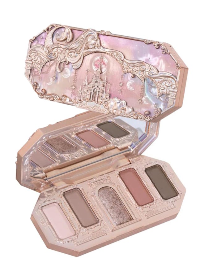 Flower Knows Moonlight Mermaid Five-Color Jewelry Eyeshadow Palette 6.3g 02 Celestial Castle  - Image 1