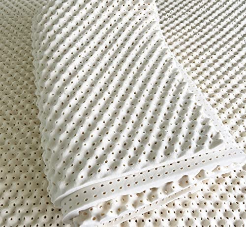 Turmerry Green Natural Organic Egg Crate Latex Mattress Topper King Size Medium Firm GOLS Certified Organic Convoluted Latex Foam Pressure Point Back Pain Relief Sleeps Cool Breathable Bed Pad - Image 3