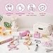 SMARTWO Wooden Makeup Toy Set for ToddlerKids Pretend PlayChildren Role Play ToysFake Cosmetics Salon ToysPrincess Dressup Accessories with Bag Birthday Gift for Girls 3 4 5 6 - Image 4