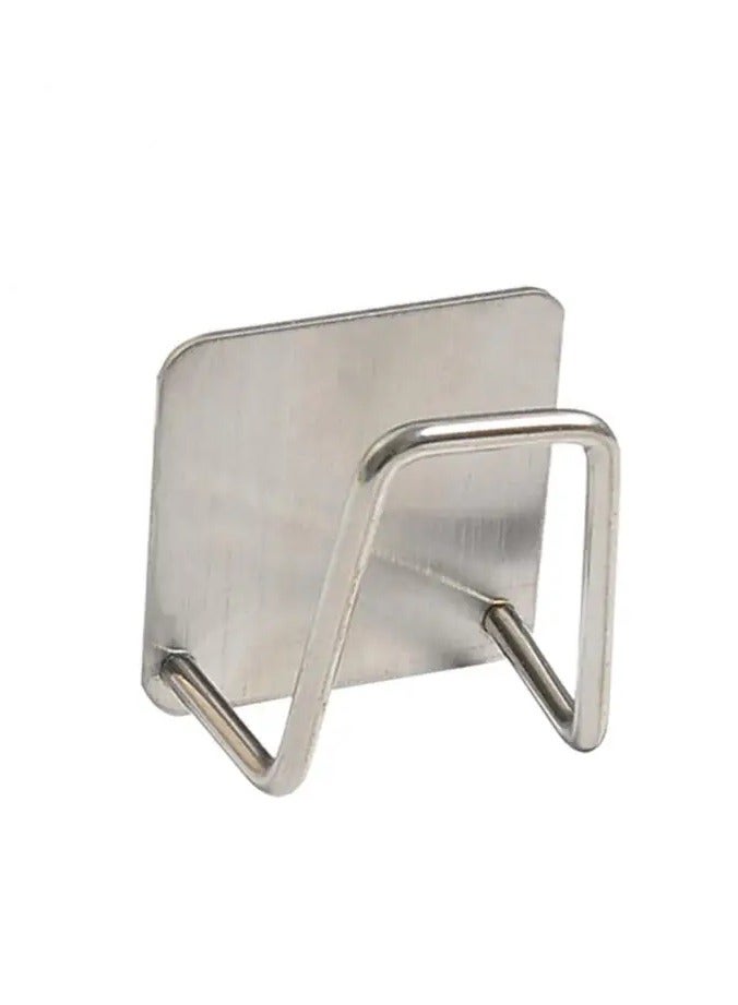 Goolsky Sink Sponge Rack Drainage Storage Rack With Adhesive Back Stainless Steel Kitchen Wire Ball Rag Storage Rack Self-adhesive Storage Rack Wall Hook - Image 1