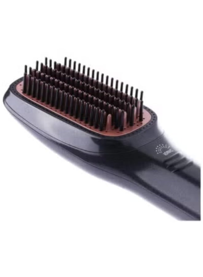 2-in-1 Ceramic Ionic Hair Dryer & Styler Brush – Hot Air Brush for Fast Drying, Straightening, Curling & Volumizing with Multi-Heat Settings – Anti-Frizz Technology for Smooth, Shiny Hair – Lightweight Ergonomic Blow Dryer Brush for All Hair Types – Salon-Quality Results at Home - Image 2