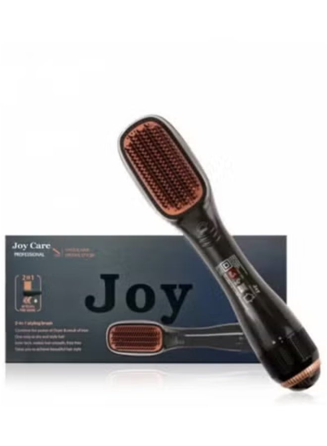 2-in-1 Ceramic Ionic Hair Dryer & Styler Brush – Hot Air Brush for Fast Drying, Straightening, Curling & Volumizing with Multi-Heat Settings – Anti-Frizz Technology for Smooth, Shiny Hair – Lightweight Ergonomic Blow Dryer Brush for All Hair Types – Salon-Quality Results at Home - Image 1