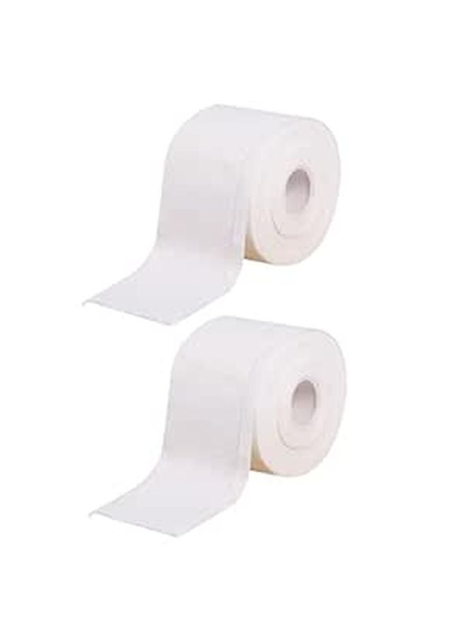 مناديل وجه قطنية 2 لفة ناعمة وماصة للاستخدام اليومي الرطب والجاف لإزالة المكياج - Image 1