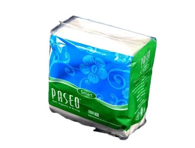 PASEO smart International Quality Luncheon Serviettes (Paper napkin) 100 sheets 1 ply Pack of 10 - Image 2
