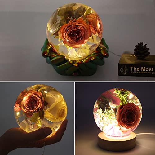 Voaesdk 2Pcs Large Sphere Resin Molds,4.7'' & 4'' Crystal Ball Silicone Resina Molds for Flowers Preservation,Seamless Orb Epoxy Resin Moulds for DIY Resin Art Candle Soap Making Home Decor - Image 4