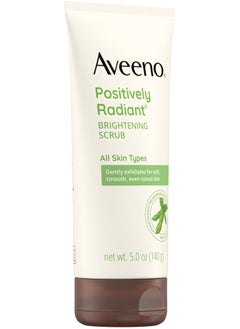 Aveeno Aveeno Positively Radiant Exfoliating Facial Scrub, Brightening Face Scrub with Soy Extract to Visibly Improve Skin Tone and Texture, Oil-Free, Soap-Free, Hypoallergenic Formula, 5 FL OZ  - Image 3