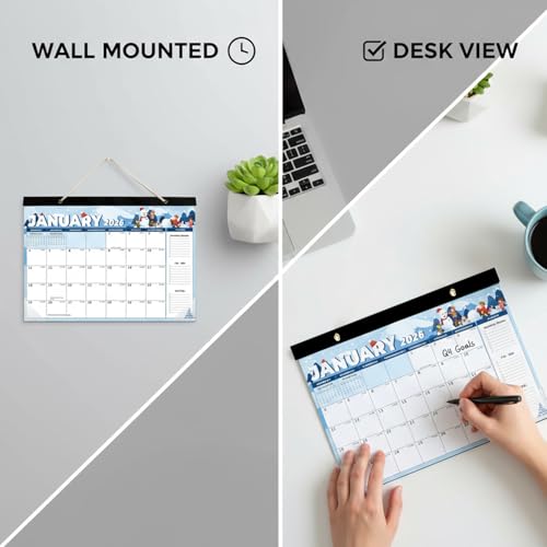 Amanbo Desk Calendar 2026, 18 Months Calendar Runs from January 2026 to June 2027 - Large 17" x 12" Desktop/Wall Monthly Calendar for Home School, or Office - Image 5