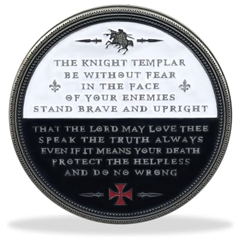 Woerda Armor of God Challenge Coin Knights Templar Oath Coin for Religious Collectible Gift Pack of 3 - Image 5