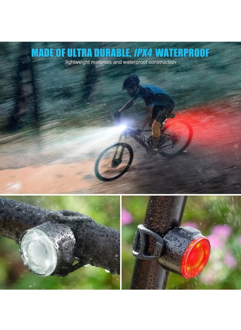 Halamine Night Riding Safety Riding Light Set with USB Charging, Long Battery Life, Waterproof Night Riding Light, Front and Rear Light Combination - Image 5
