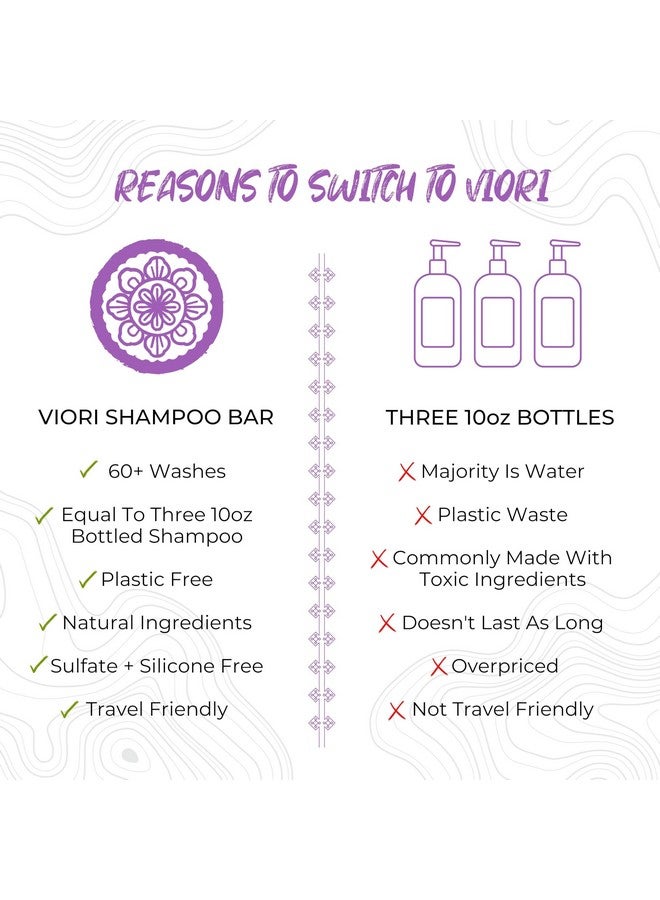 Viori Purple Shampoo Bar Handcrafted With Longsheng Rice Water & Natural Ingredients All Natural Shampoo Bar Neutralizes Brassy Tones In Blonde Hair - Image 5