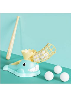 TYCOM TYCOM Baseball Kids Baseball Pitching Machine Pop A Pitch Baseball Batting Machine with Youth Bat 3 Plastic Baseballs Boys Girls Baseball Toy  - Image 1