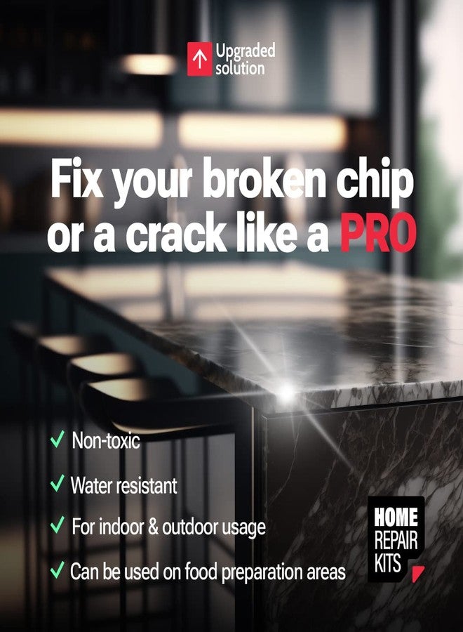 NNREPAIR Granite, Marble, Quartz & Acrylic Repair Kit (Clear/Transparent) - Suitable for Most Repairs I Also for Tile, Countertop, Fiberglass & Ceramic Surfaces I Fix Broken Chips & Cracks in Minutes - Image 2