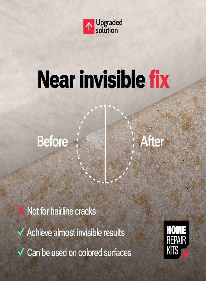 NNREPAIR Granite, Marble, Quartz & Acrylic Repair Kit (Clear/Transparent) - Suitable for Most Repairs I Also for Tile, Countertop, Fiberglass & Ceramic Surfaces I Fix Broken Chips & Cracks in Minutes - Image 4