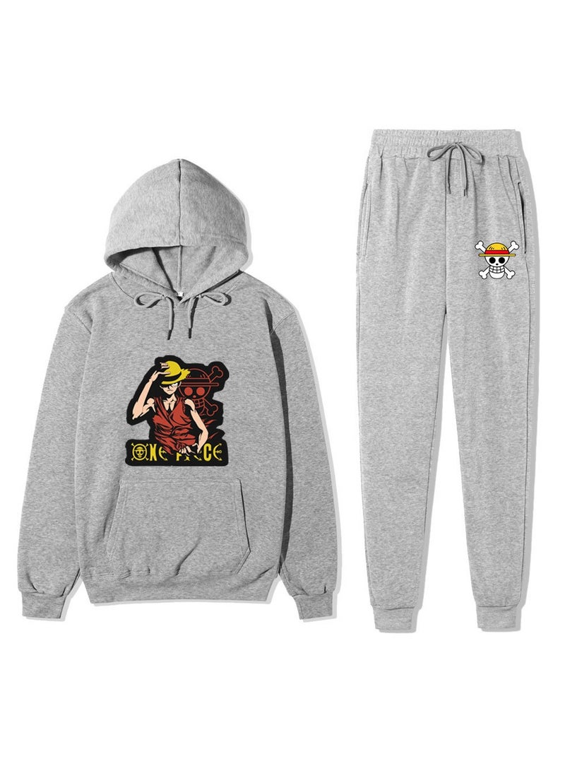 KUYING New One Piece Hooded Sweatshirt And Pants Casual Loose Suit - Image 1
