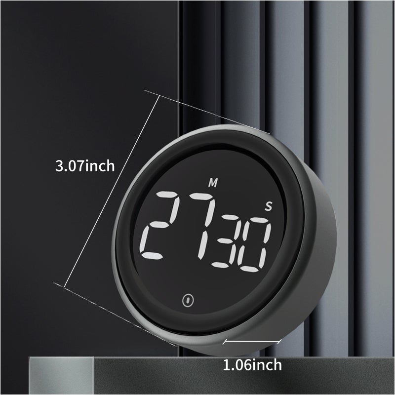 Digital Kitchen Timer: Black Large Display - Loud Alarm Kids Timer for Home Kitchen, Kids Homework & Daily Timing - Image 2