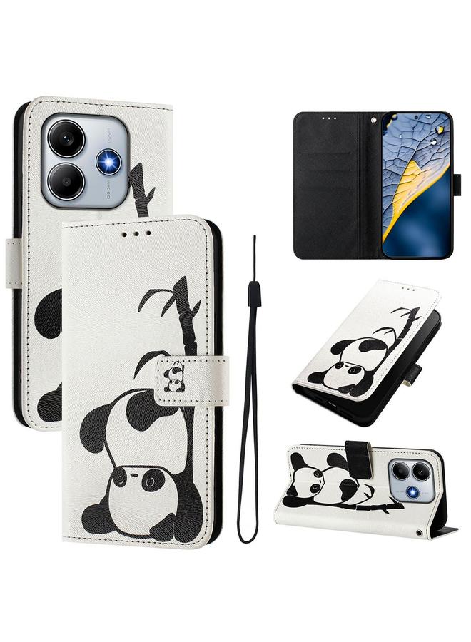 إنكاي جراب لهاتف Redmi Note 14 4G مقاس 163.25 مم مصنوع من الجلد المطلي مع فتحات للبطاقات وحامل - Image 1