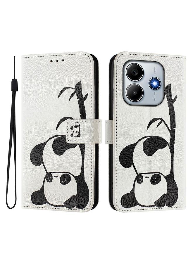 إنكاي جراب لهاتف Redmi Note 14 4G مقاس 163.25 مم مصنوع من الجلد المطلي مع فتحات للبطاقات وحامل - Image 2