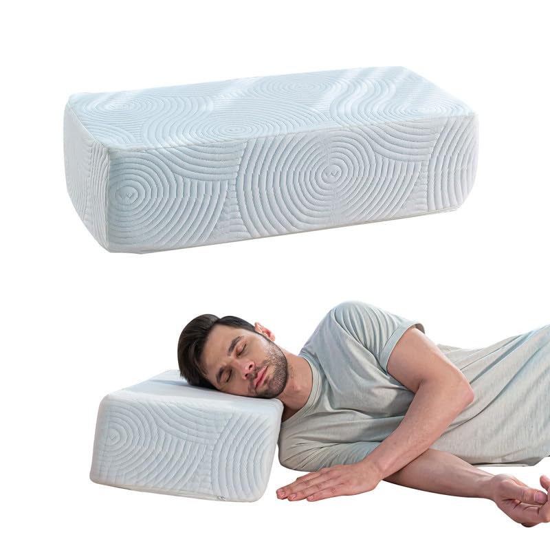 The White Willow High Resilience Foam Orthopaedic Side Sleeper Bed Rectangle Pillow for Sleeping & Neck Pain Relief, Lap Pillow, Travel & Portable Pillow - (24" L X 12" W X 6H) White